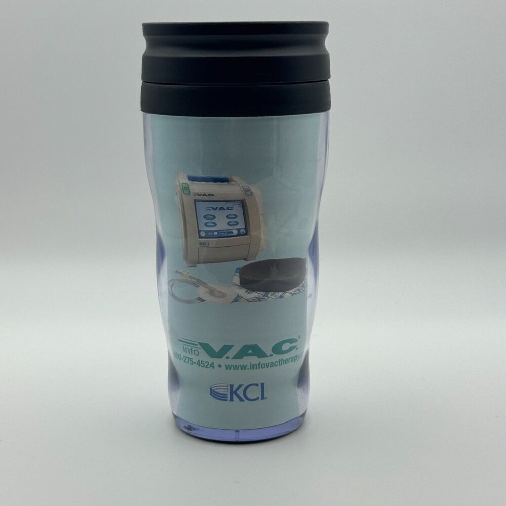 New KCI ActiV.A.C. InfoVAC Therapy Promotional Travel Tumbler Plastic 15oz